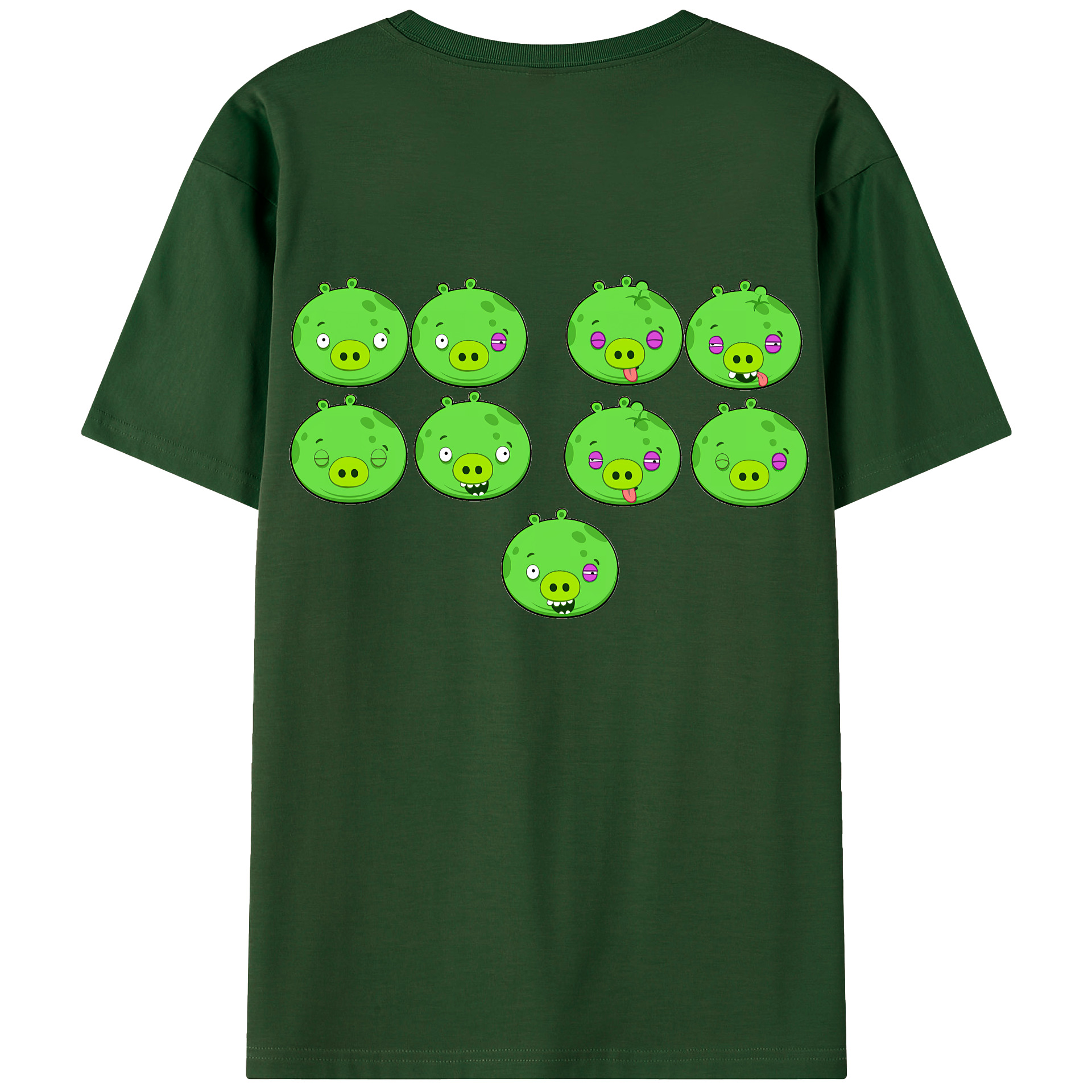 （画像用） Angry Birds アングリーバード 綿100％半袖Tシャツ（背面プリント）
